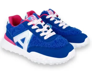 Mädchen Blaue Flauschige Turnschuhe