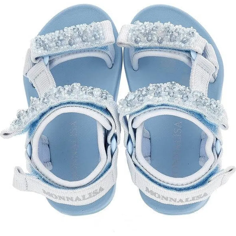 Mädchen Blaue Juwelen Sandalen
