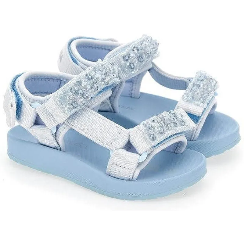 Mädchen Blaue Juwelen Sandalen