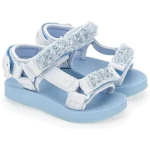 Mädchen Blaue Juwelen Sandalen