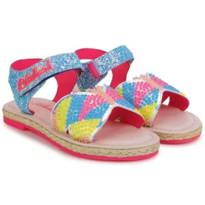 Mädchen Blaue Glitzerfalter Sandalen