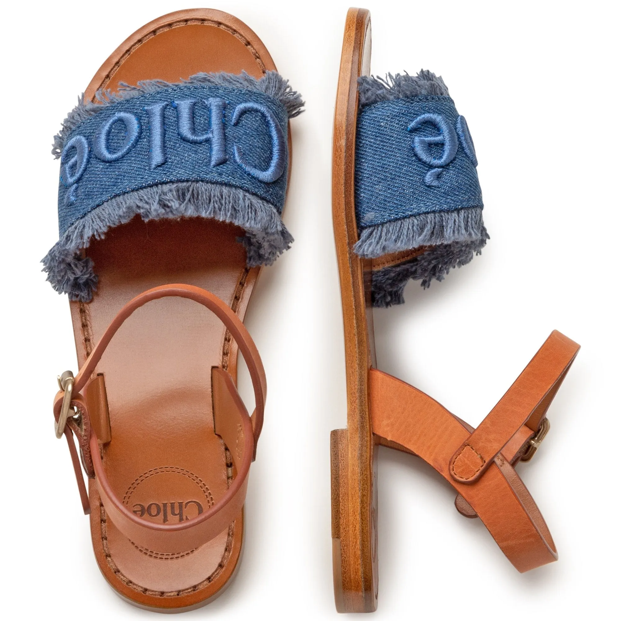 Mädchen Blaue Riemchensandalen
