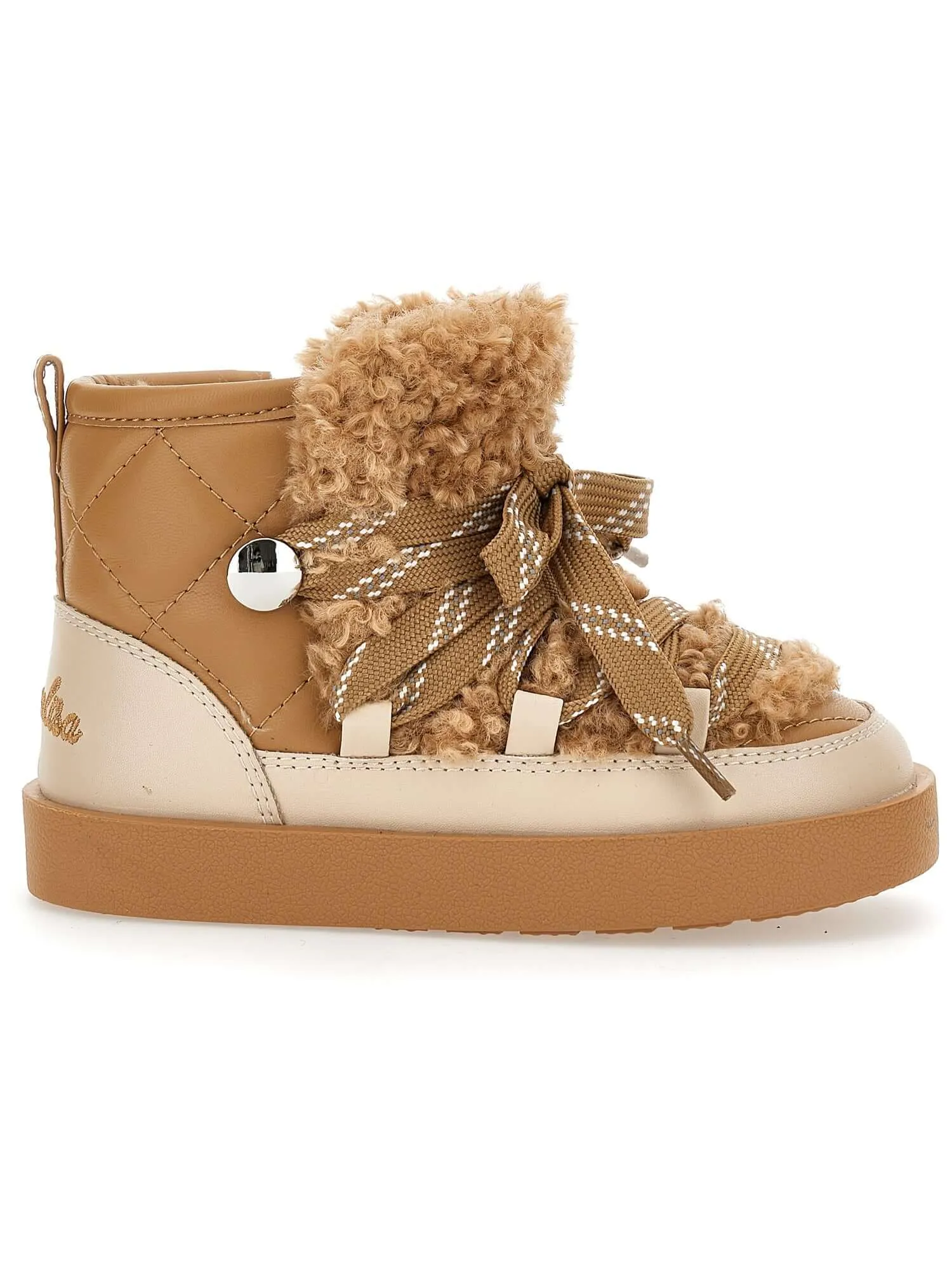 Mädchen Braune Teddy Stiefel
