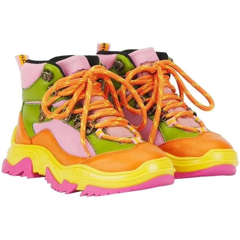 Mädchen Farbblock Schnürstiefel