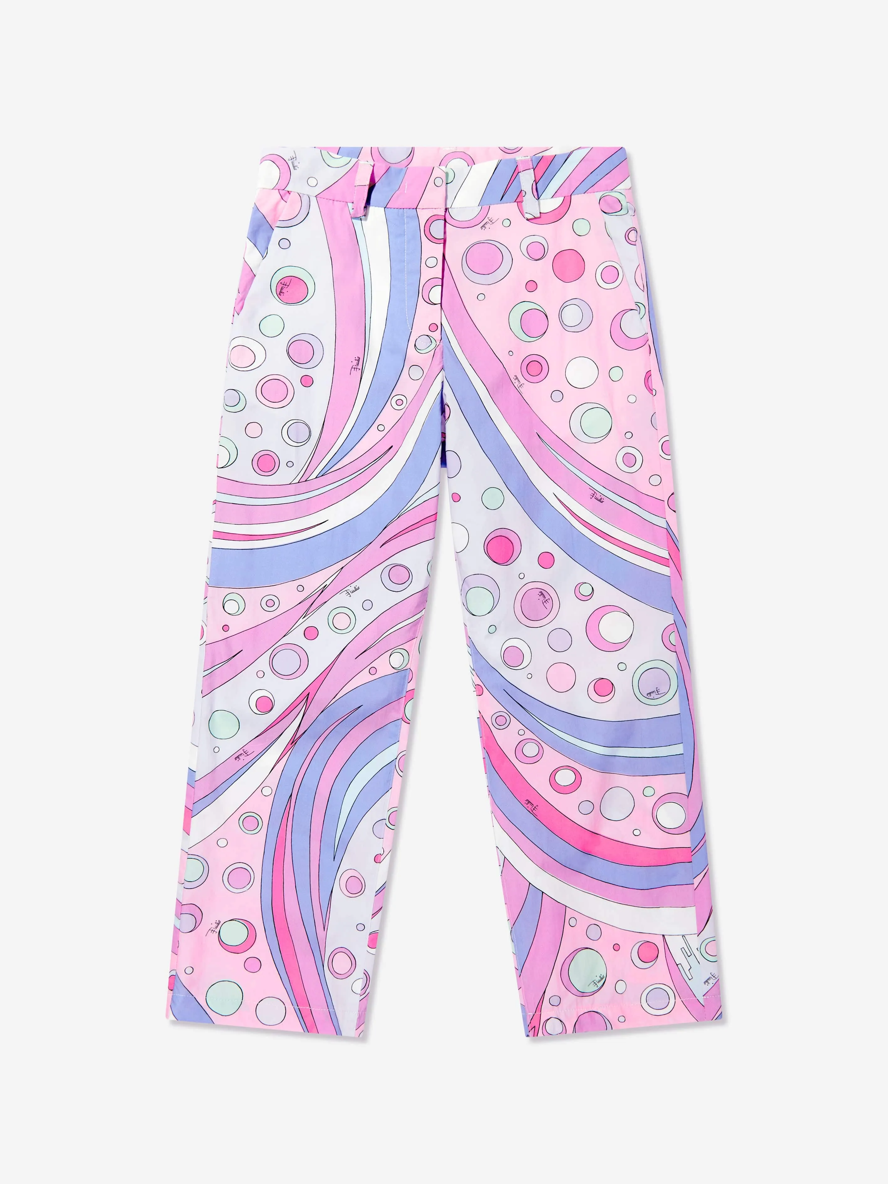 Mädchen Baumwolle Fontane Druck Hose in Rosa