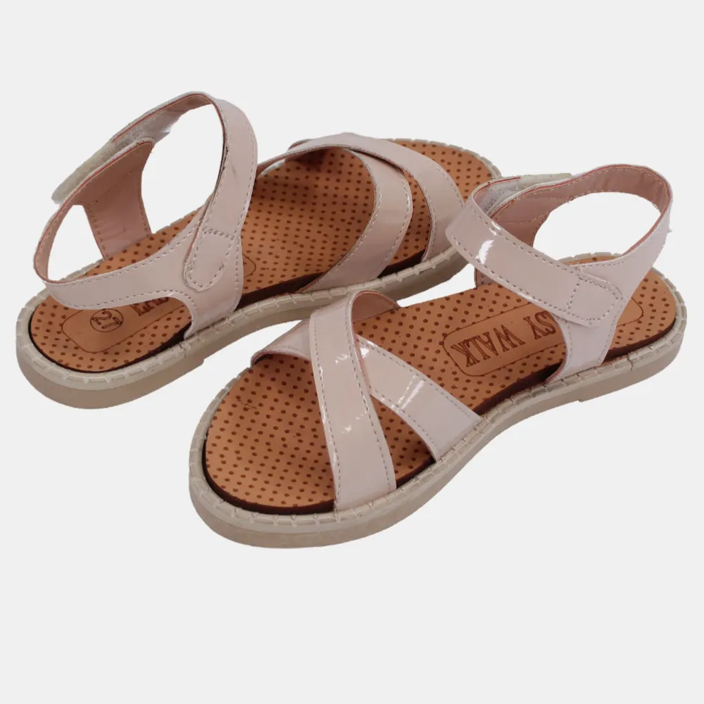 Ledersandalen für Mädchen – Sanfte Farben