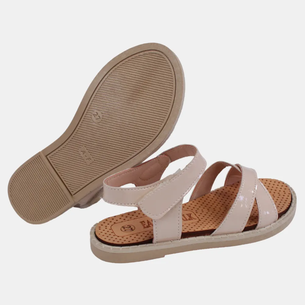 Ledersandalen für Mädchen – Sanfte Farben