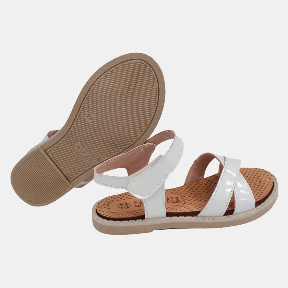 Ledersandalen für Mädchen – Sanfte Farben