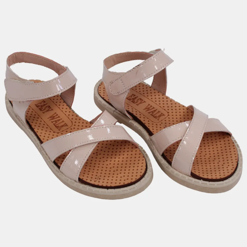 Ledersandalen für Mädchen – Sanfte Farben