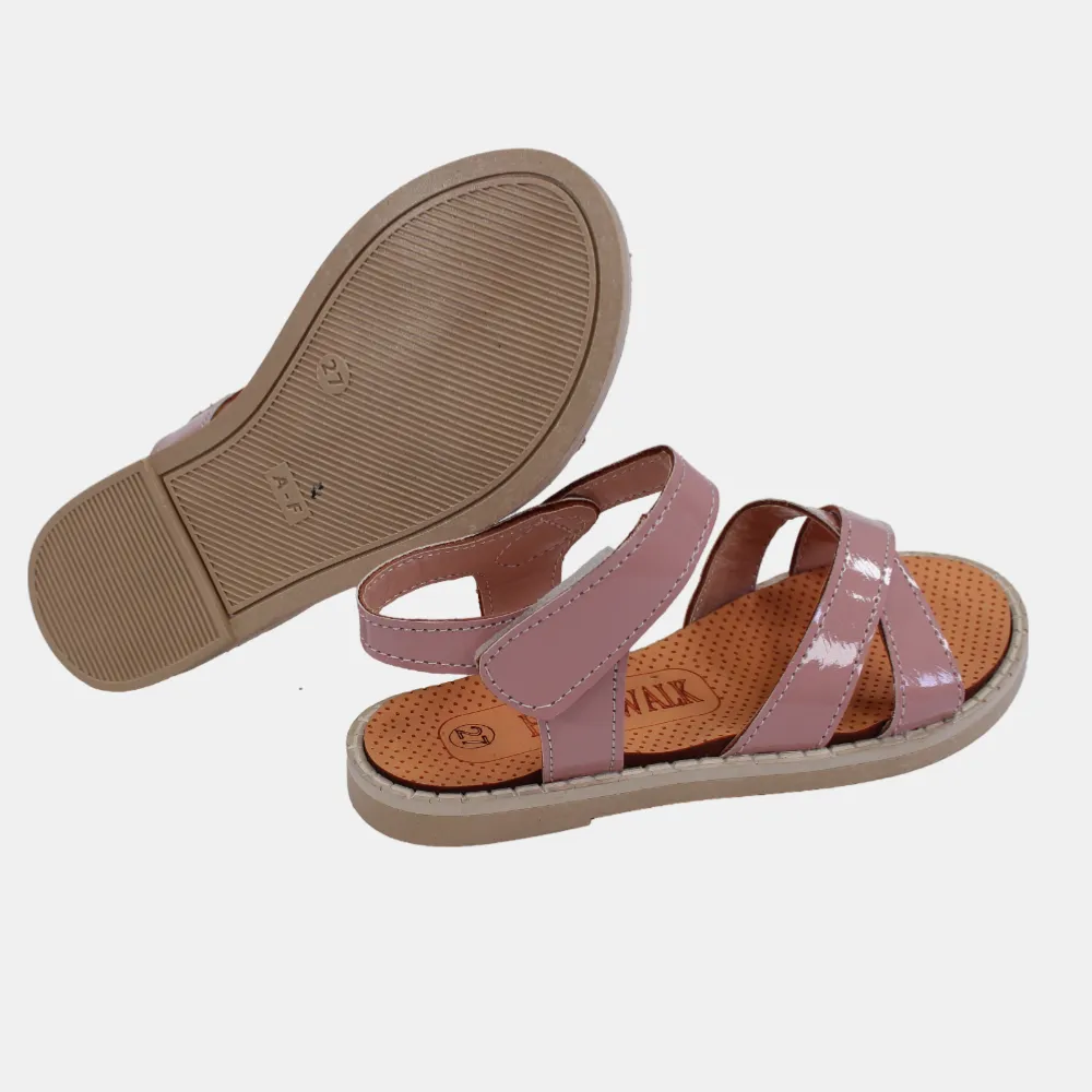 Ledersandalen für Mädchen – Sanfte Farben