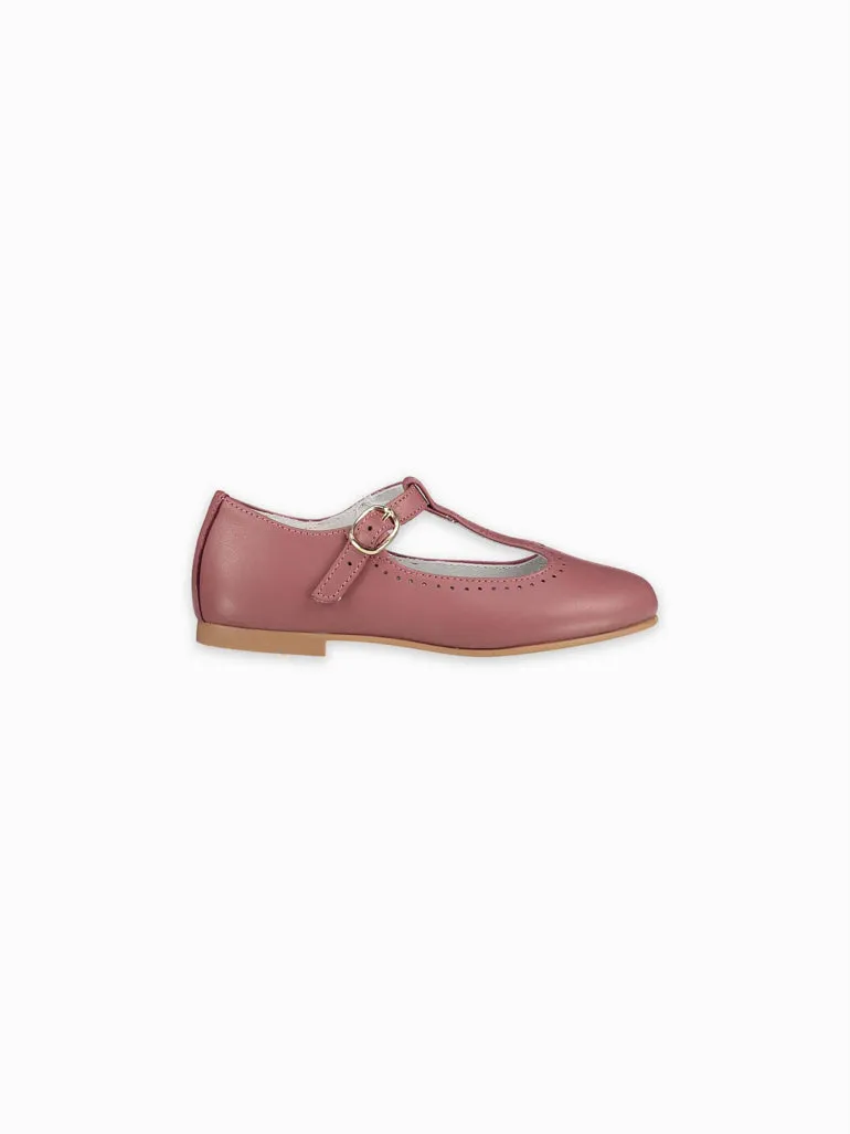 Mädchen rosa T-Bar-Sandalen