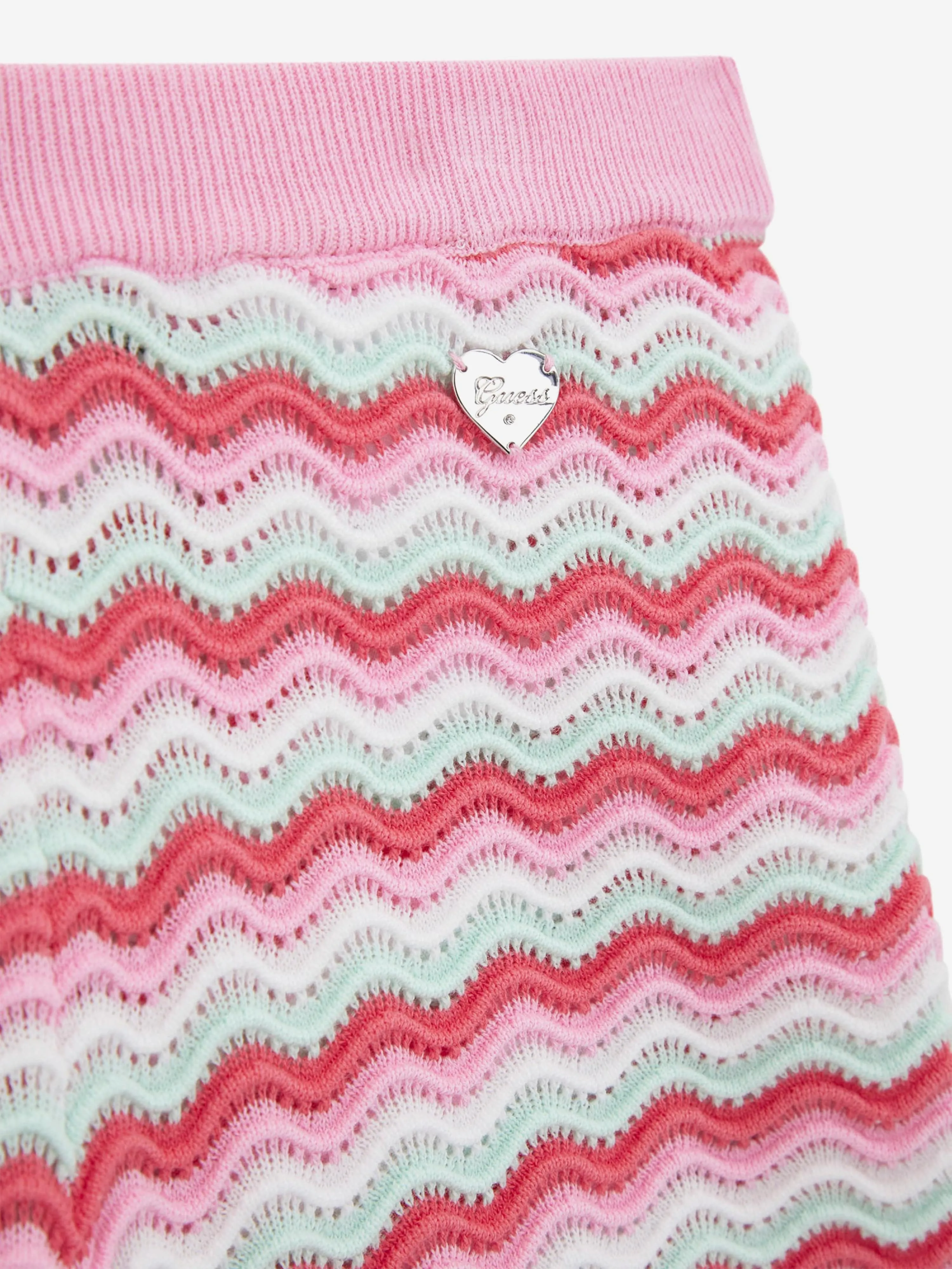 Mädchen Wellenstrickhose in Rosa