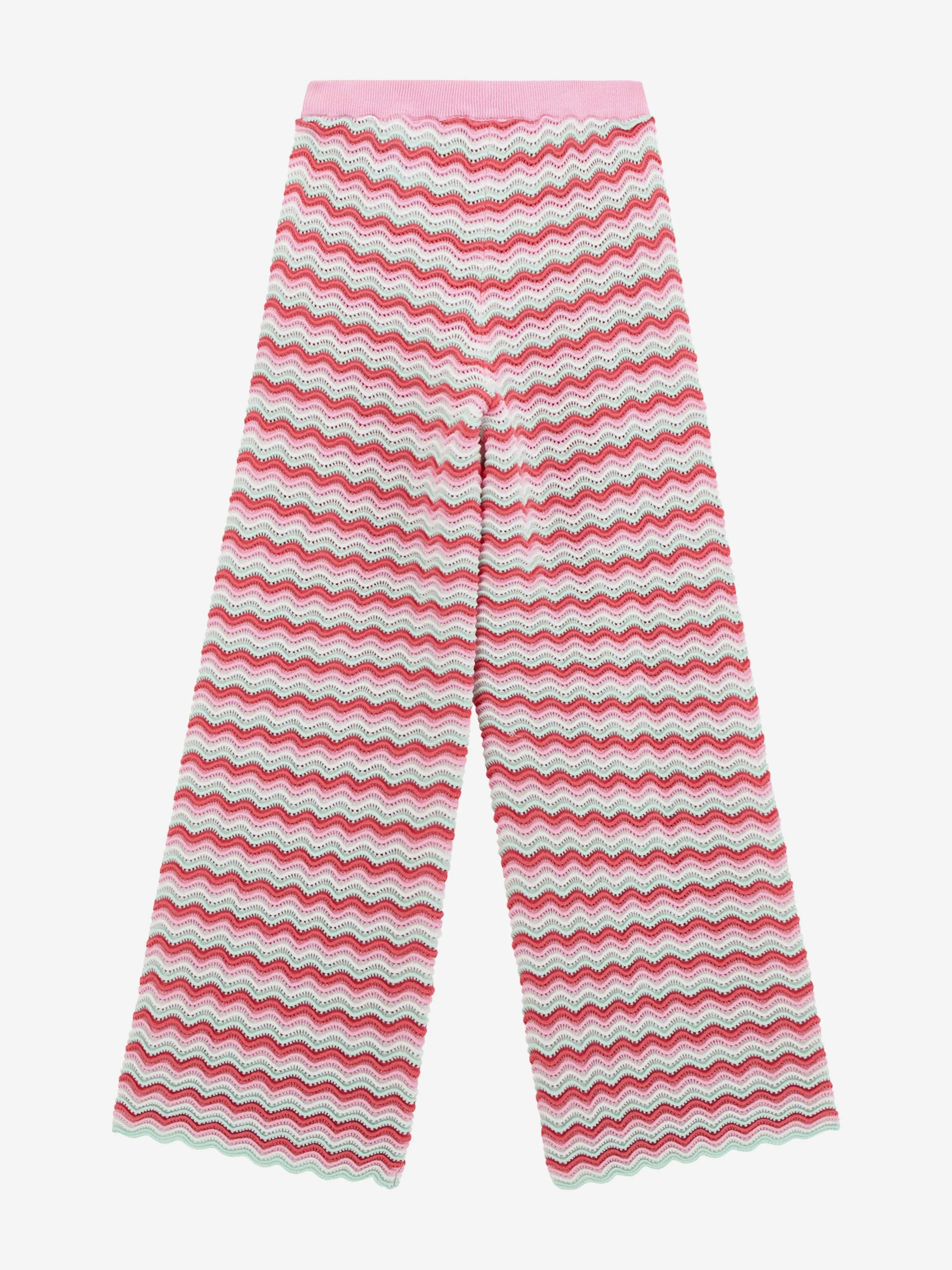 Mädchen Wellenstrickhose in Rosa