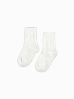 Mädchen weiße gerippte kurze Socken