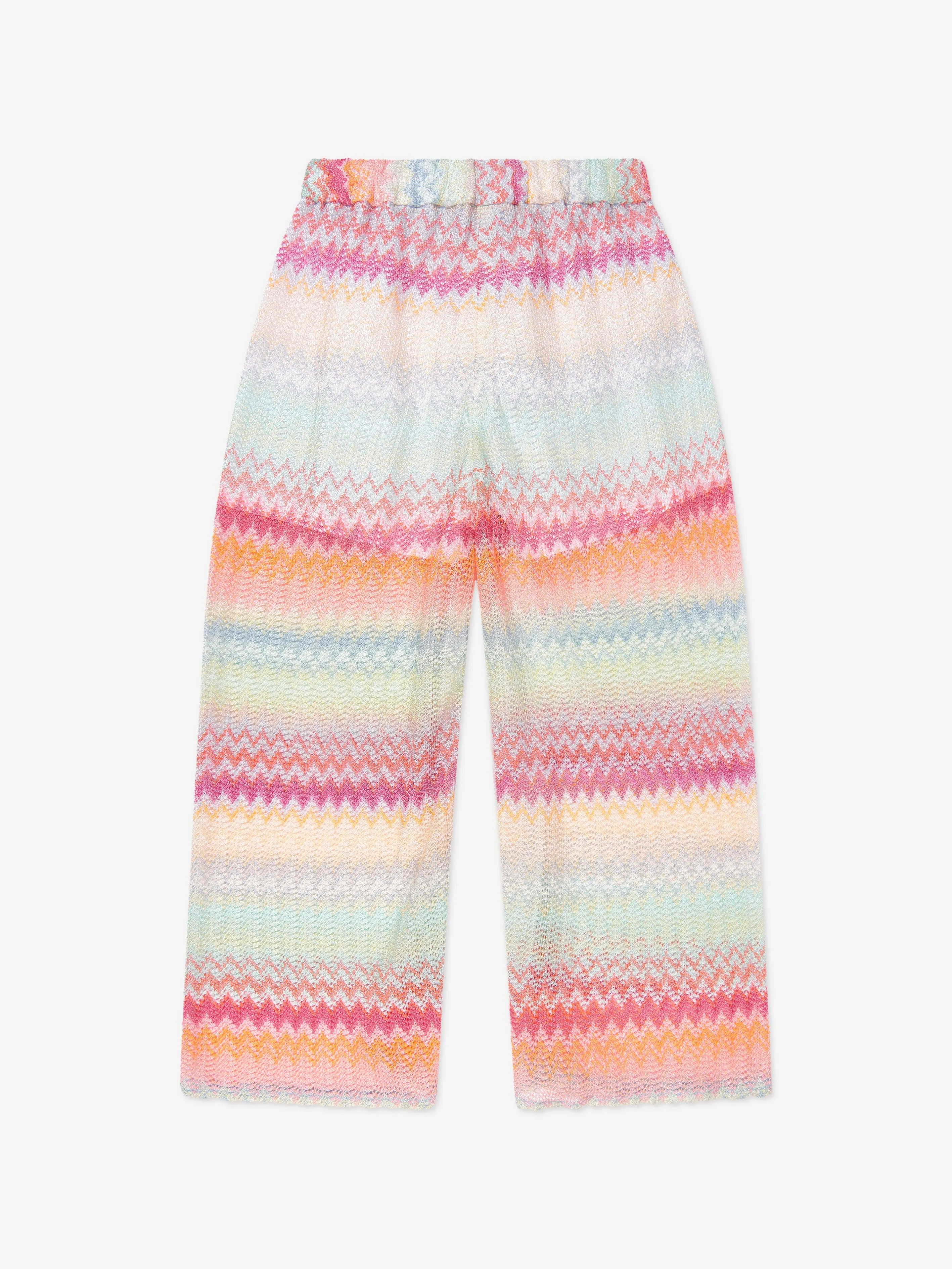 Mädchen Zickzack Hose in Mehrfarben