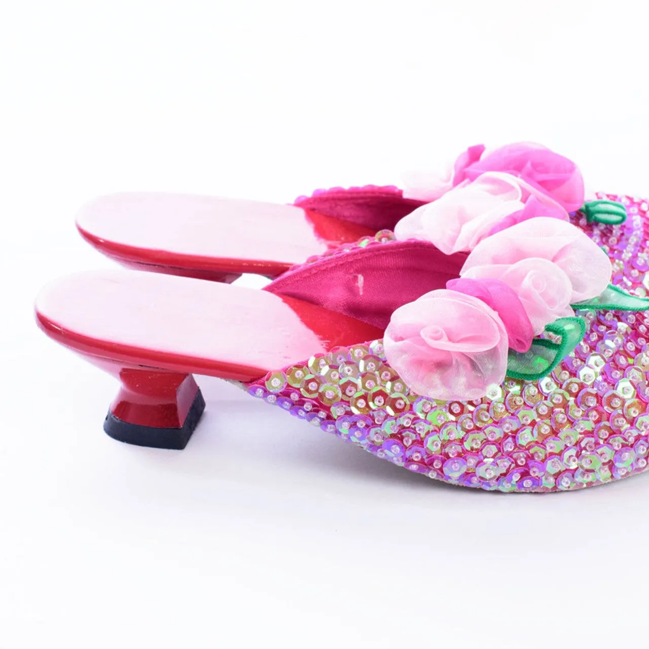 Glaspantoffeln Feenmädchen - KNALLPINK