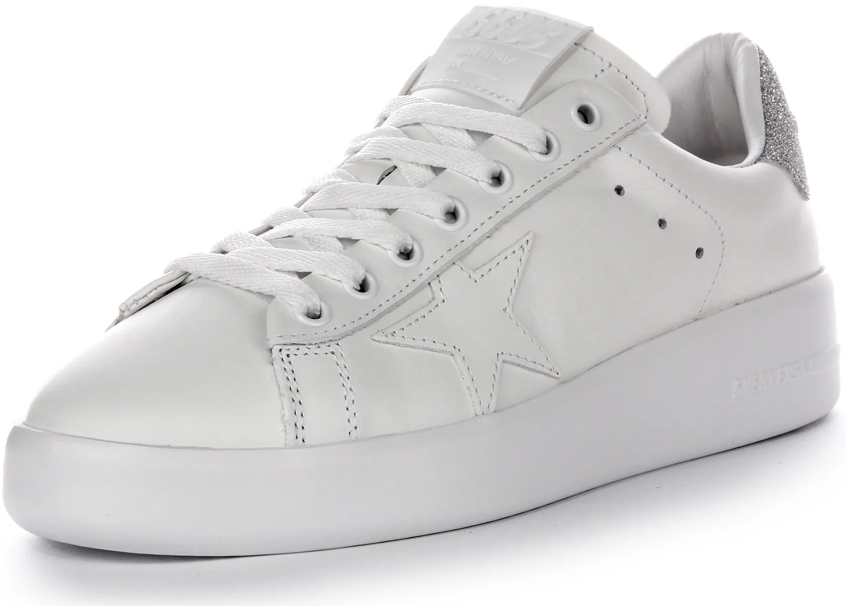 Golden Goose Pure Star Neu in Weiß Silber Für Damen Schuhe Golden Goose