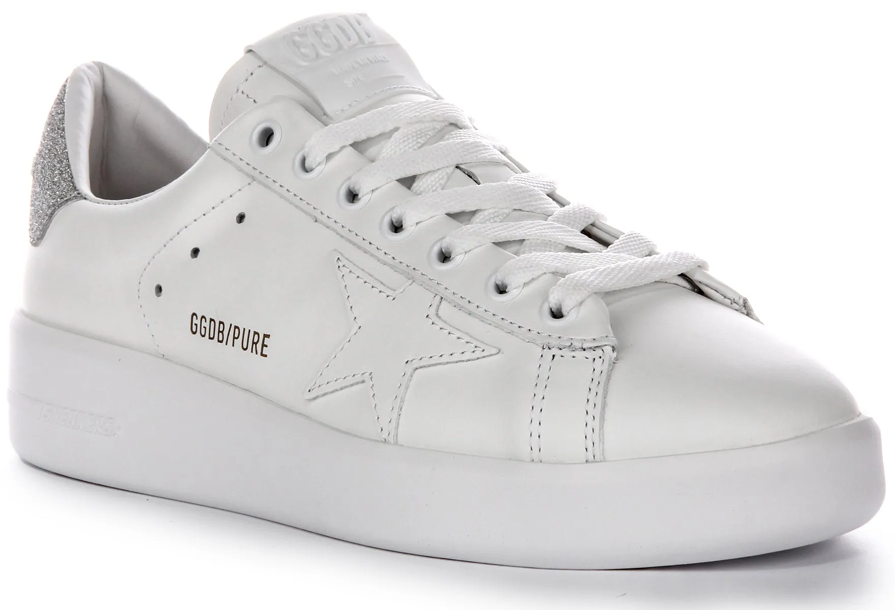 Golden Goose Pure Star Neu in Weiß Silber Für Damen Schuhe Golden Goose