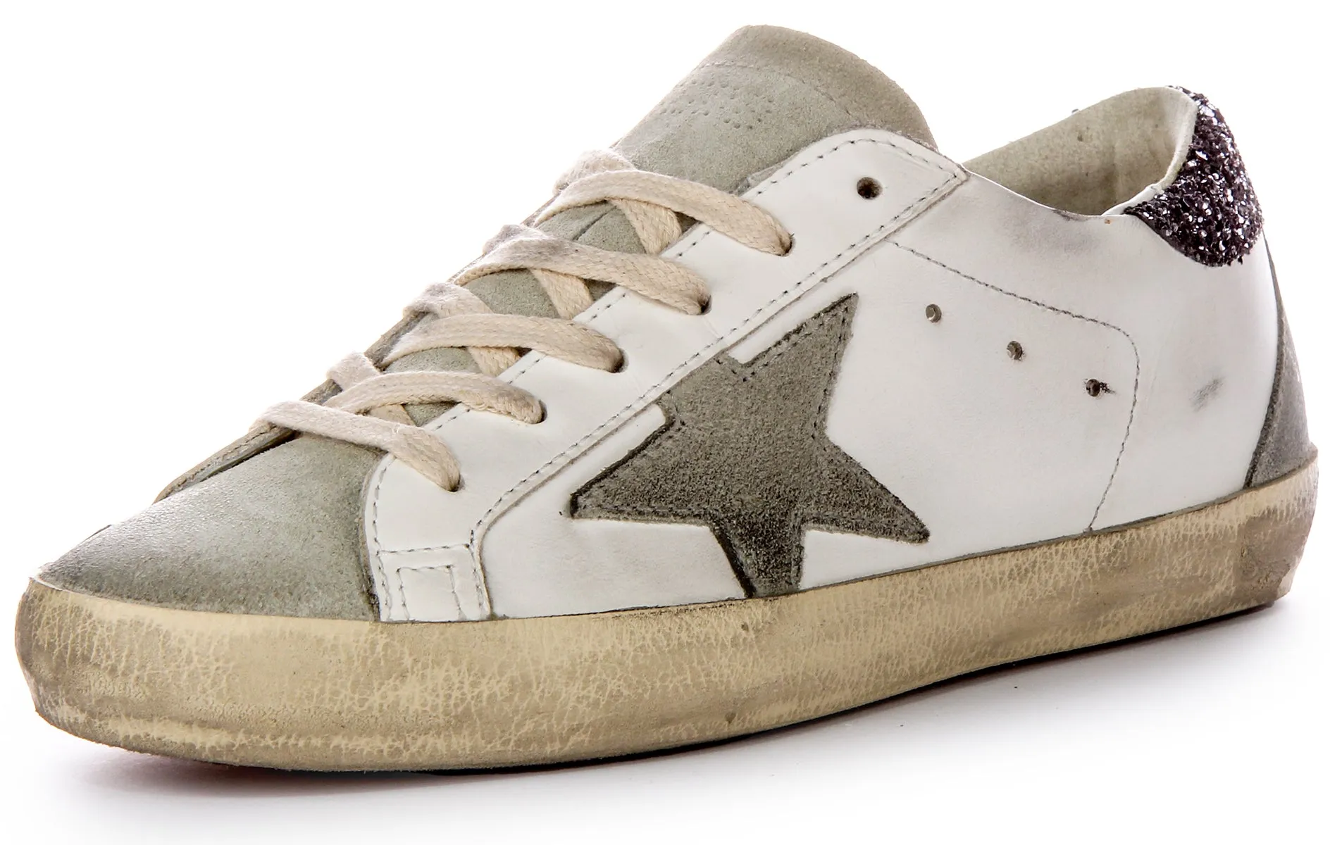 Golden Goose Super Star in Weiß Grau Damen Schuhe Golden Goose