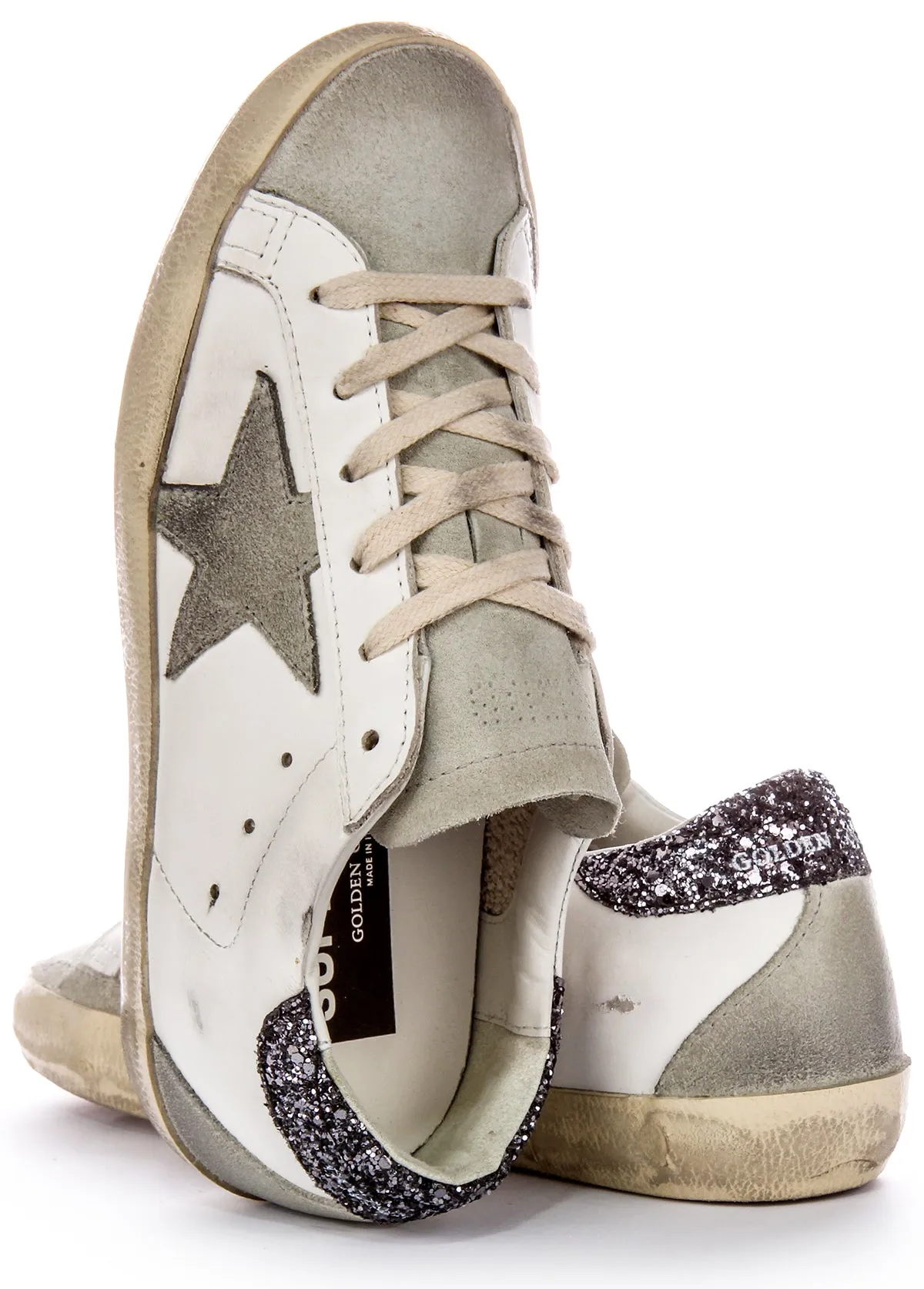 Golden Goose Super Star in Weiß Grau Damen Schuhe Golden Goose