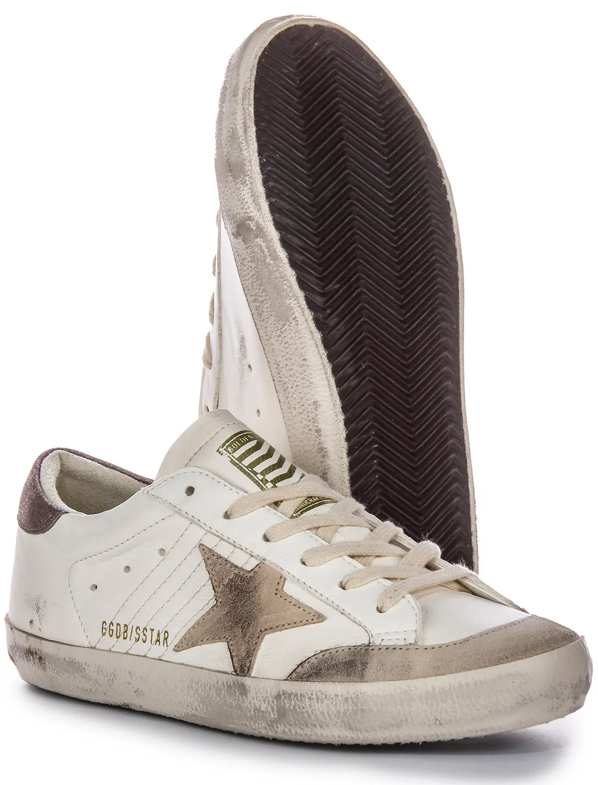 Golden Goose Super Star Stifte In Weiß Beige Für Damen Schuhe Golden Goose
