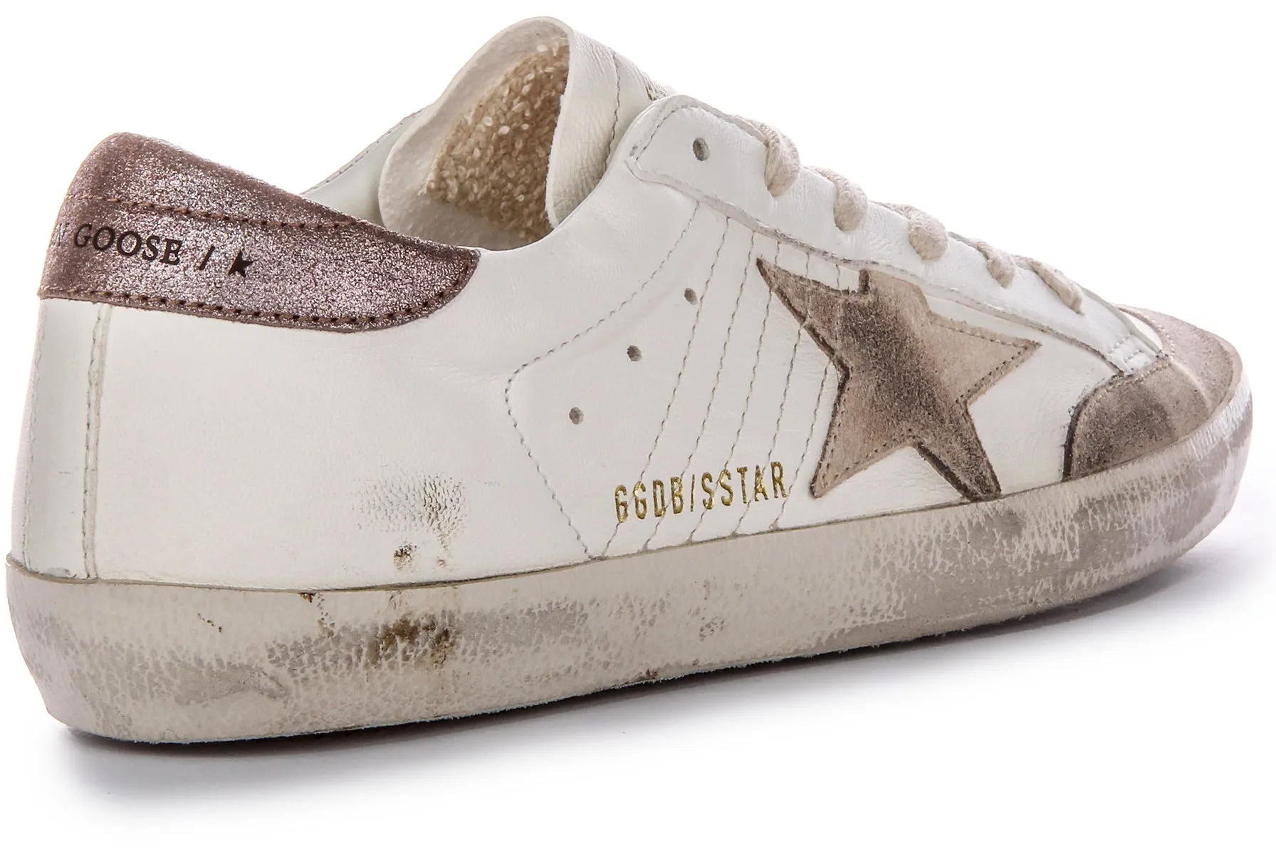 Golden Goose Super Star Stifte In Weiß Beige Für Damen Schuhe Golden Goose