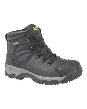 Grafters Herren Sicherheitsstiefel im Wanderstil aus Vollnarben-Büffelleder Grafters Schuhe