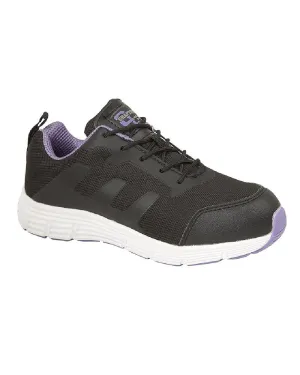 Grafters Damen Sicherheitsschuhe aus schwarzem Nylon-Mesh