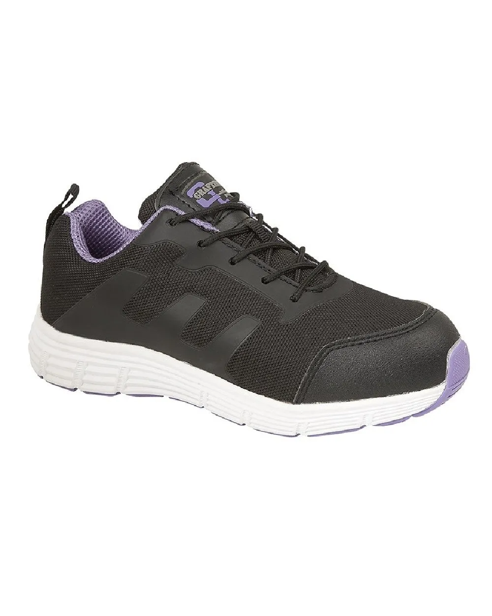 Grafters Damen Sicherheitsschuhe aus schwarzem Nylon-Mesh