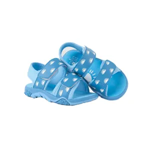 Gras & Luft Farbwechselnde Kindersandalen - Kornblumenblau