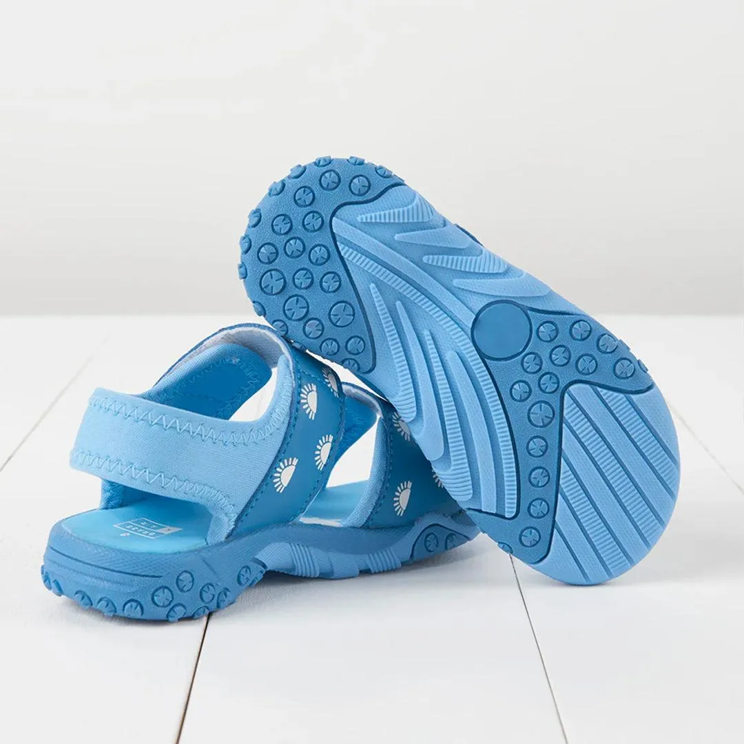 Gras & Luft Farbwechselnde Kindersandalen - Kornblumenblau