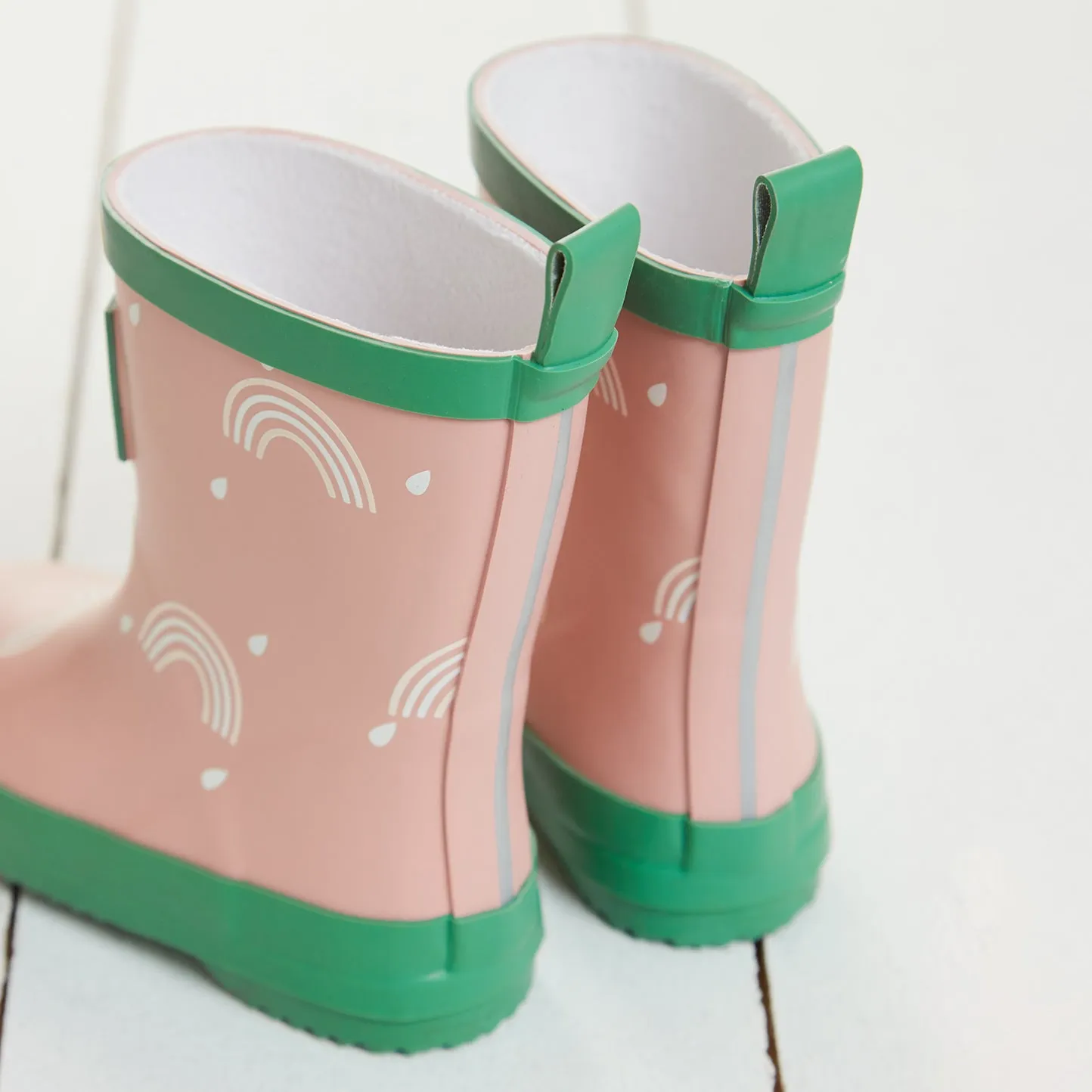 Gras & Luft Farbe Enthüllende Regenbogen-Gummistiefel