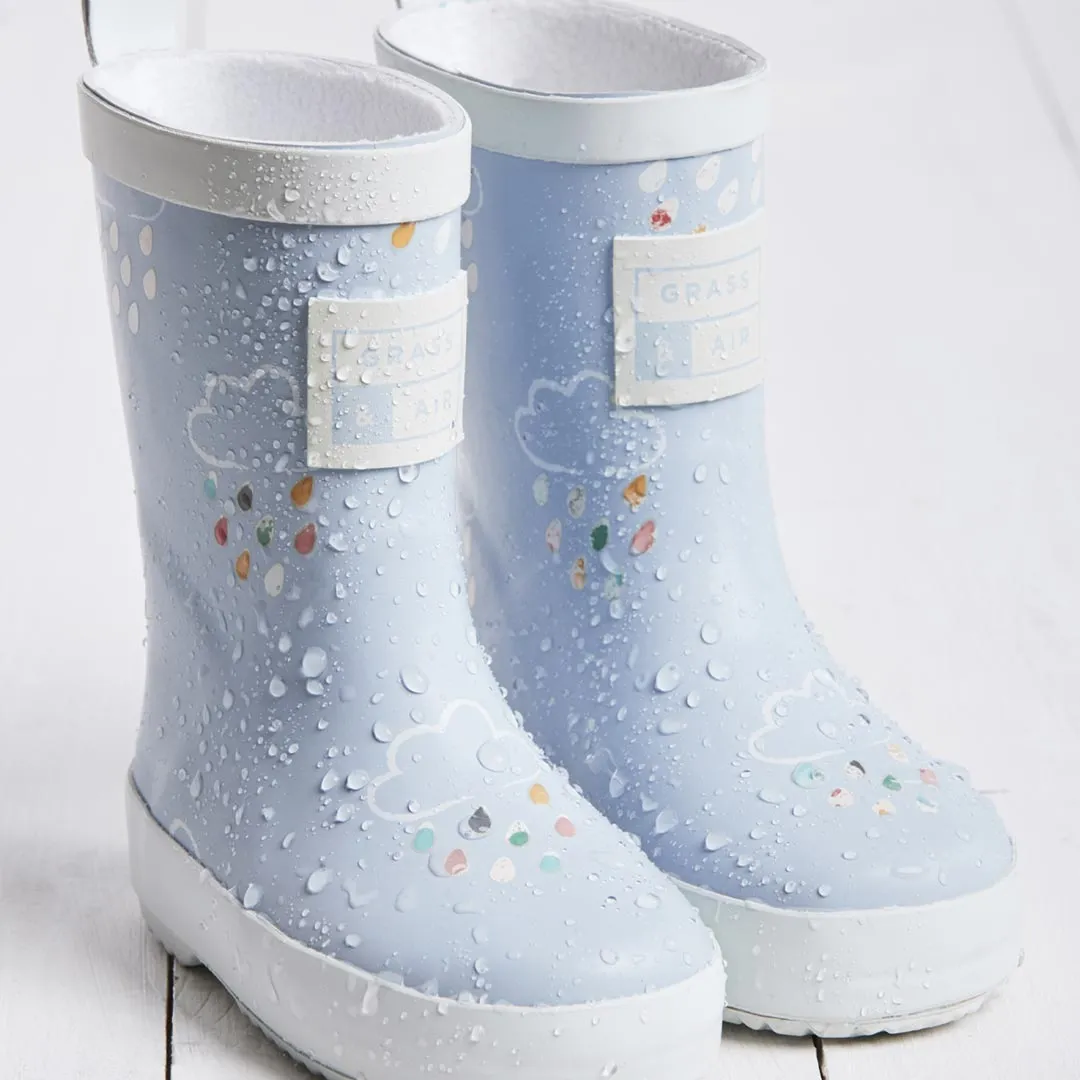 Gras & Luft Farbe-Enthüllende Gummistiefel - Babyblau