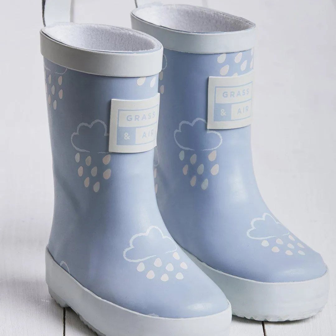 Gras & Luft Farbe-Enthüllende Gummistiefel - Babyblau