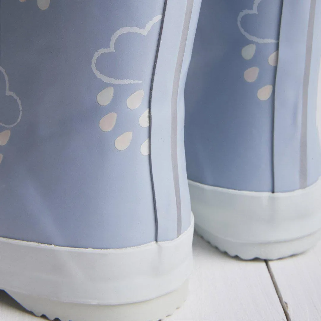 Gras & Luft Farbe-Enthüllende Gummistiefel - Babyblau
