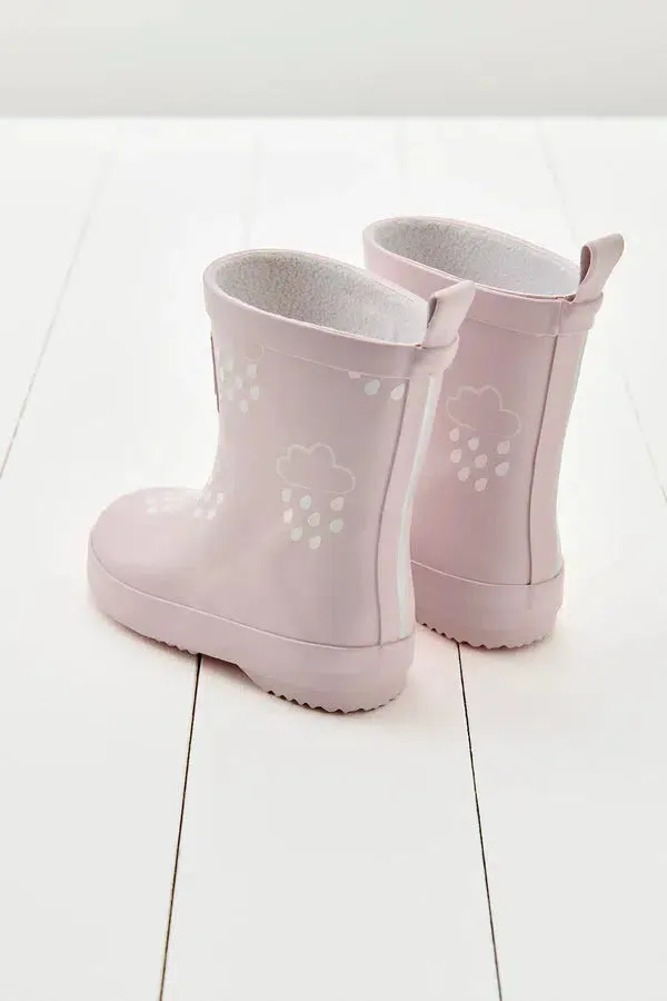 Gras & Luft Farboffnende Gummistiefel - Babyrosa