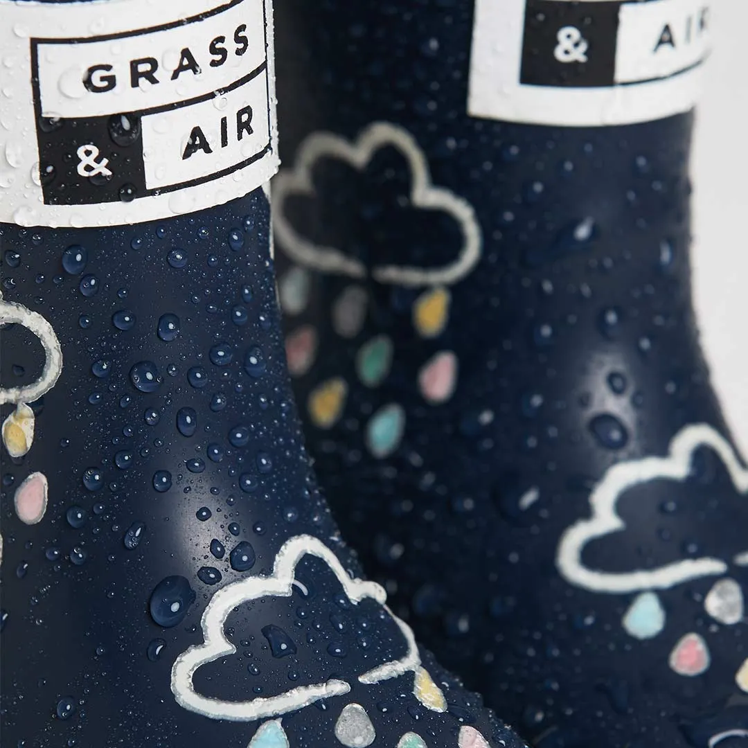 Gras & Luft Farbe-Enthüllende Gummistiefel - Marine