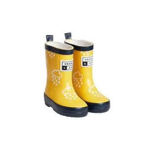 Gras & Luft Farboffnende Gummistiefel - Gelb