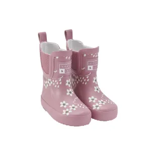 Gras & Luft Florale Shortie-Abenteuerstiefel Mit Tasche - Rosa Blüte