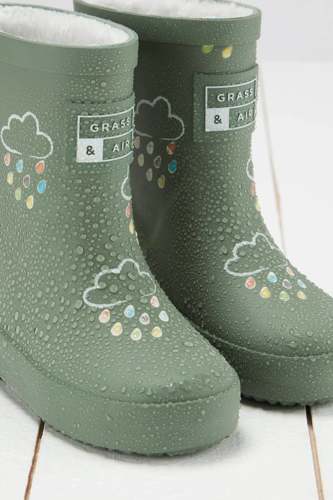 Gras & Luft: Khaki Grün Farbwechselnde Gummistiefel