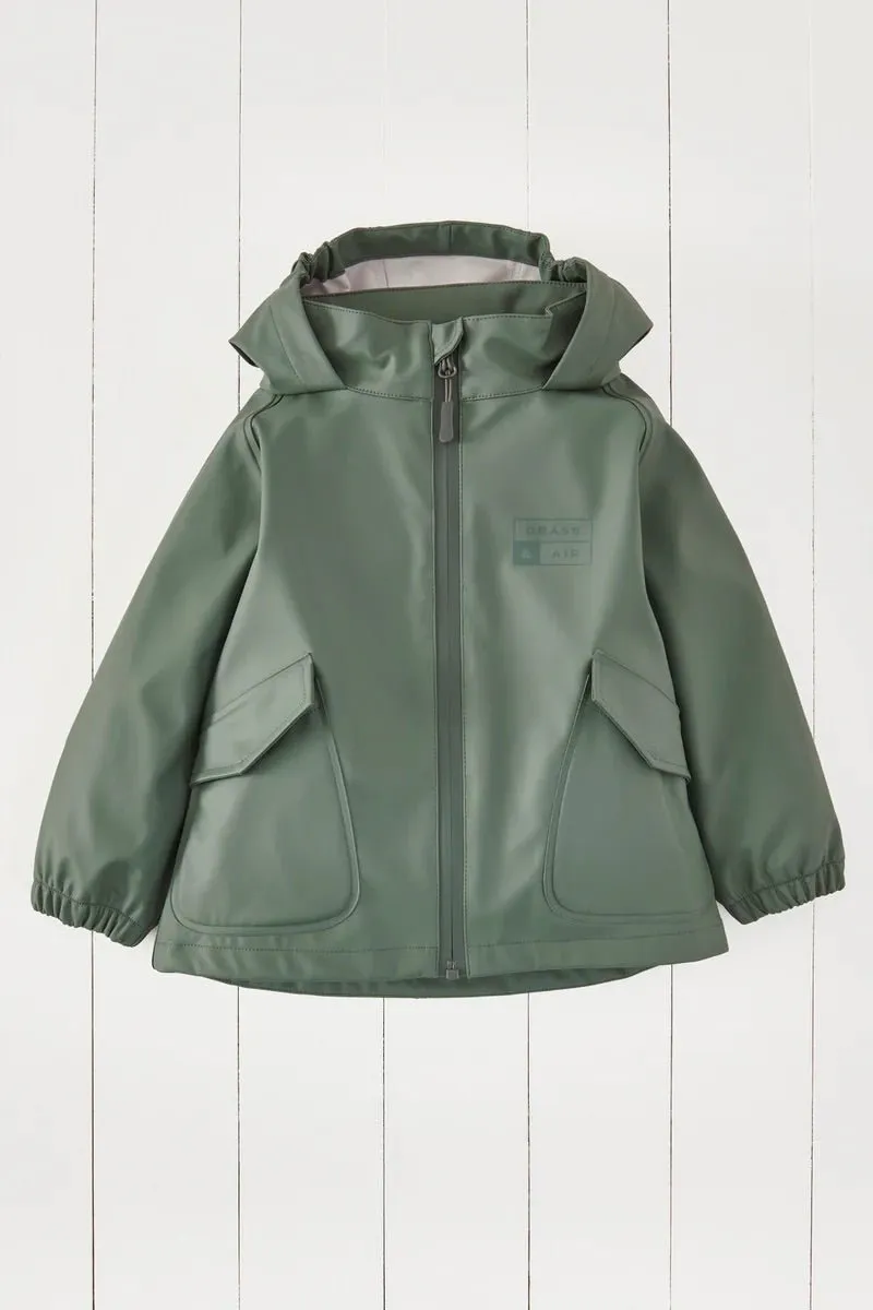 Gras & Luft: Khaki wasserdichte Regenjacke