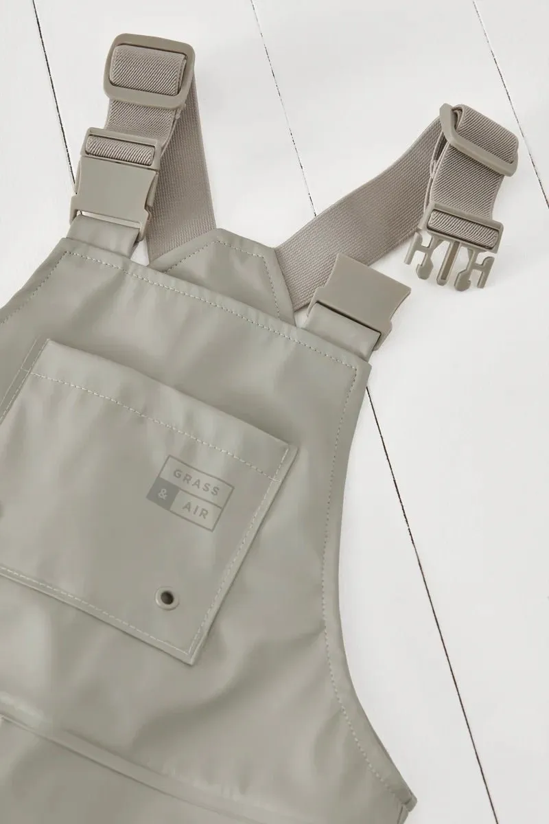 Gras & Luft: Rainster wasserdichte Latzhose - Grau