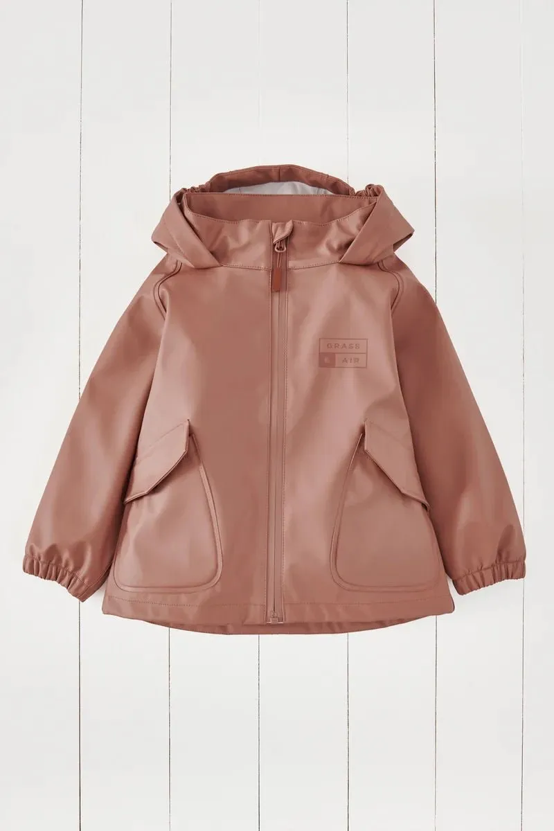 Gras & Luft: Rose wasserdichte Regenjacke