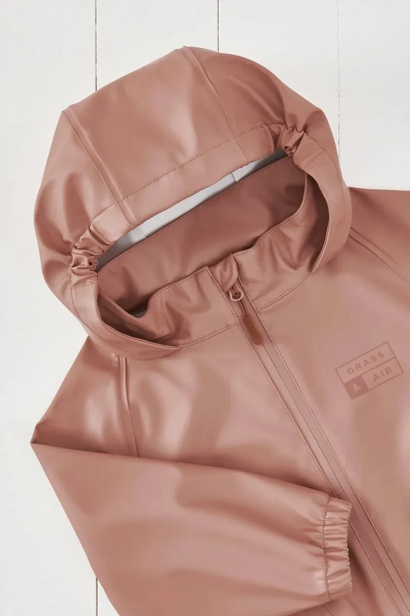 Gras & Luft: Rose wasserdichte Regenjacke