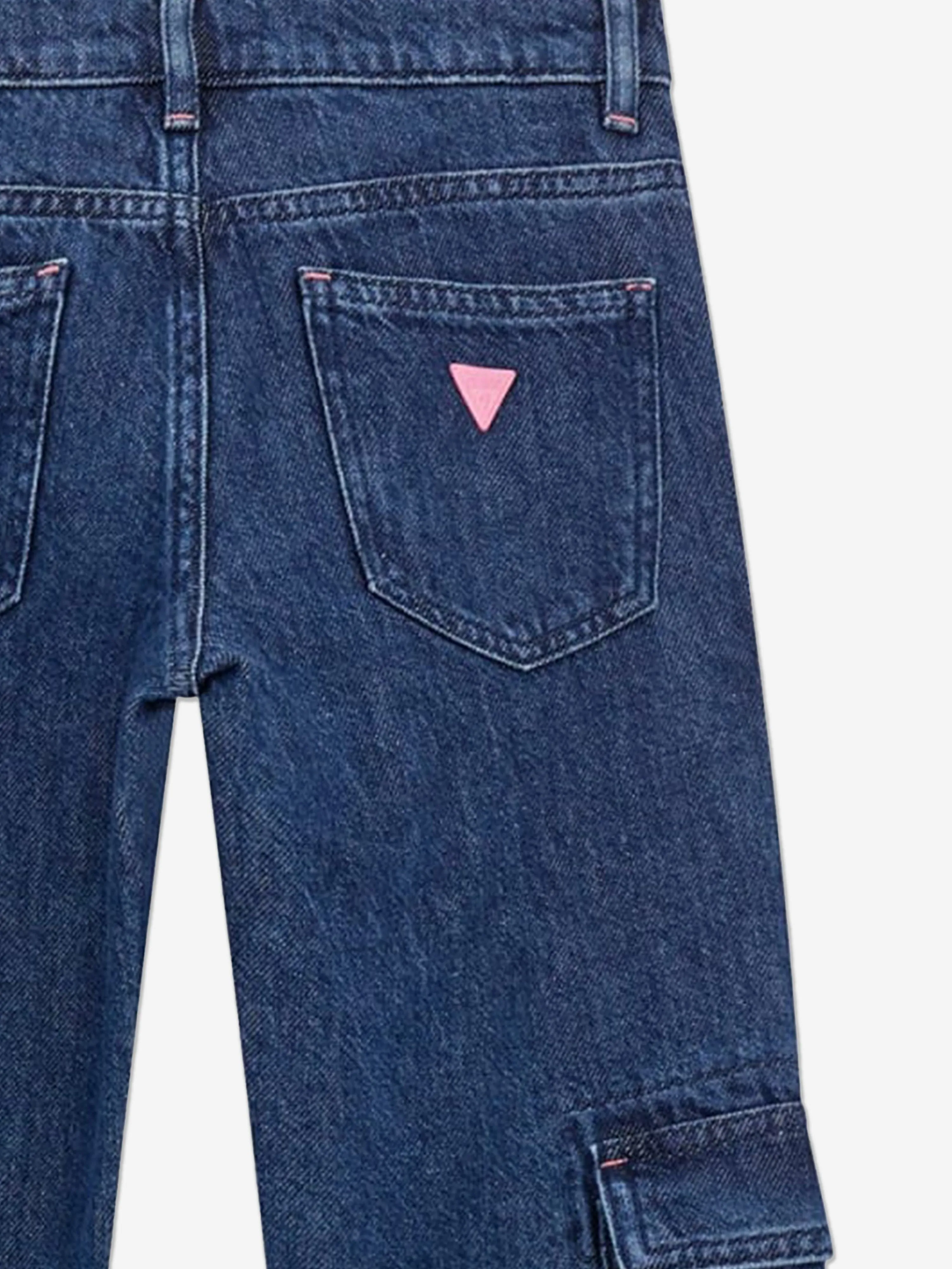 Guess Girls Tencel Cargo-Hose in Blau