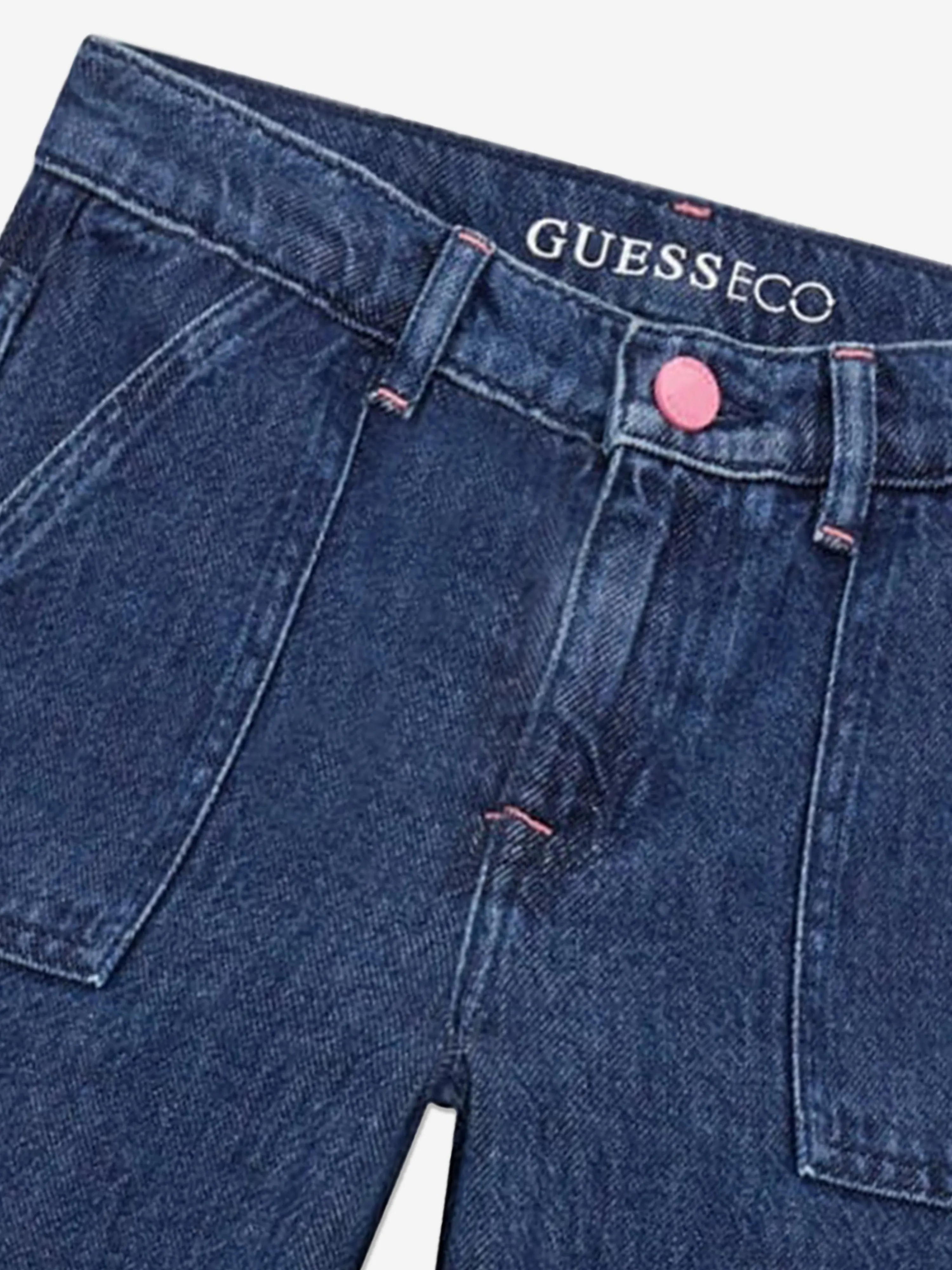 Guess Girls Tencel Cargo-Hose in Blau