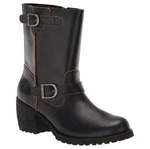 Harley Davidson Lalanne Vollnarbenleder Damen Blockabsatz Stiefel