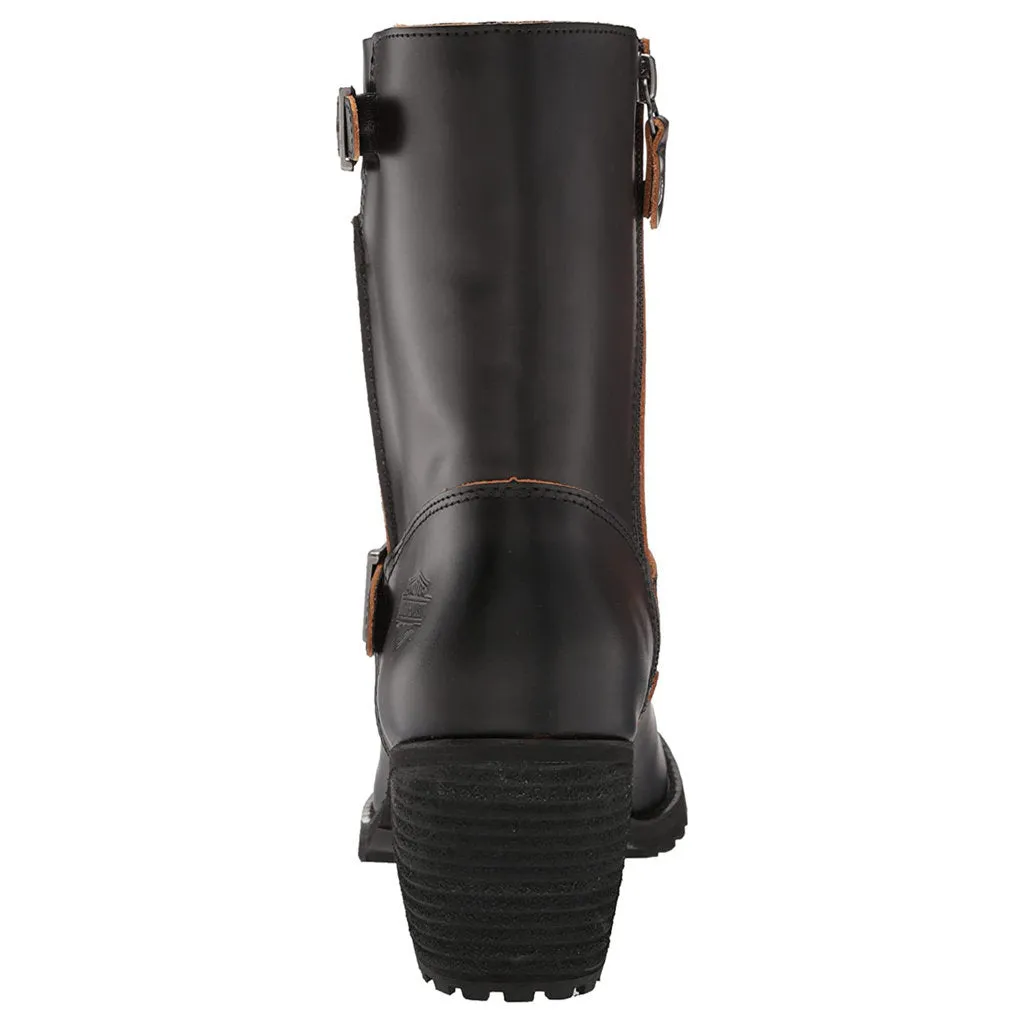 Harley Davidson Lalanne Vollnarbenleder Damen Blockabsatz Stiefel