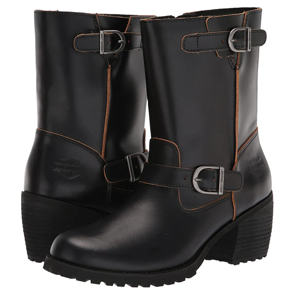 Harley Davidson Lalanne Vollnarbenleder Damen Blockabsatz Stiefel
