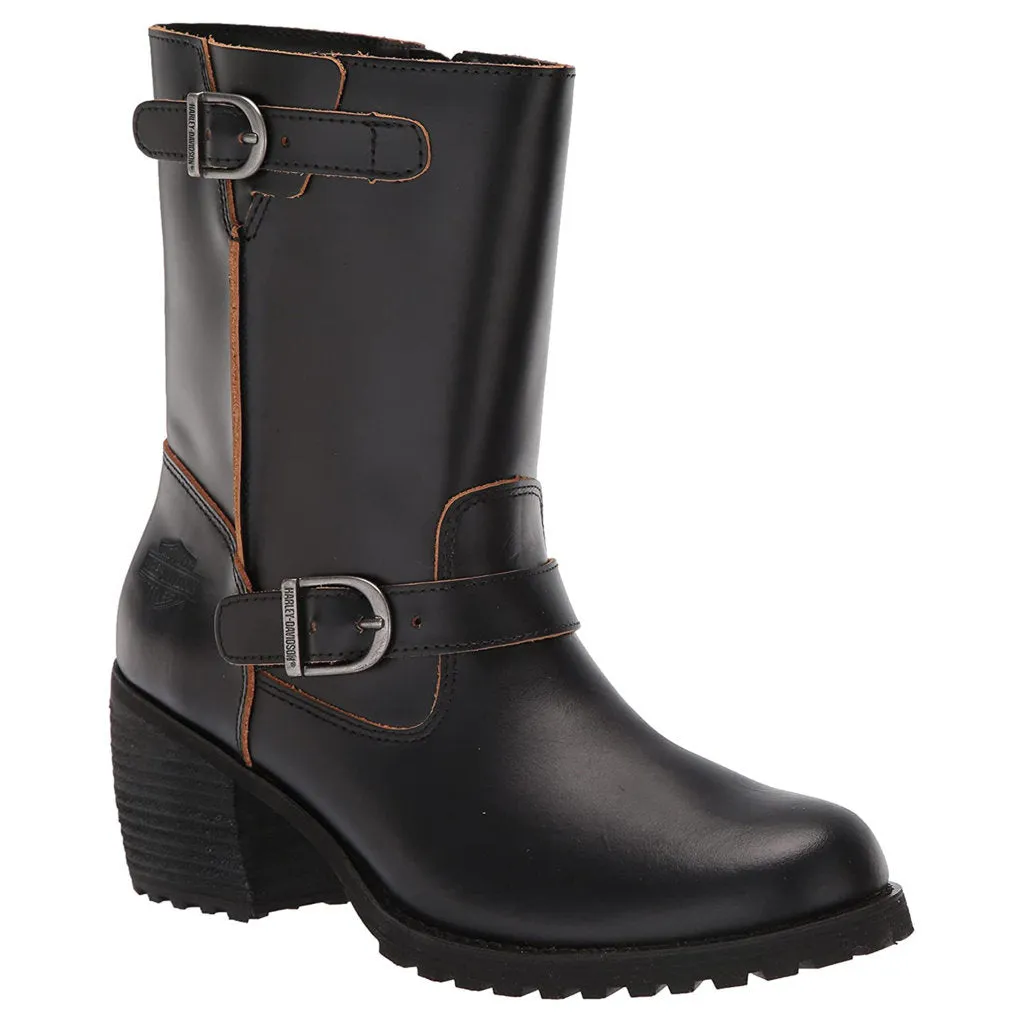 Harley Davidson Lalanne Vollnarbenleder Damen Blockabsatz Stiefel